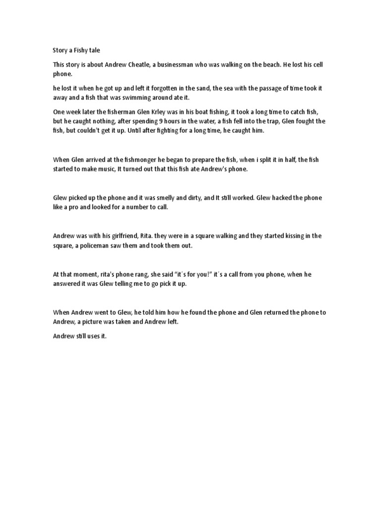 Story A Fishy Tale TASK 2 PDF
