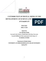 Contribution of Digital Media in The Development of Science and Technology in Pakistan