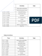 Schedule Activities