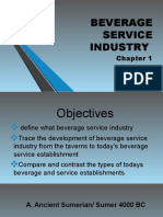 BEVERAGE SERVICE INDUSTRY Lesson 1