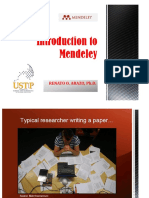 Introduction To Mendeley: Renato O. Arazo, PH.D