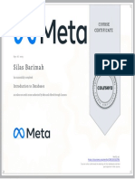 Meta Introduction To Databases Certificate