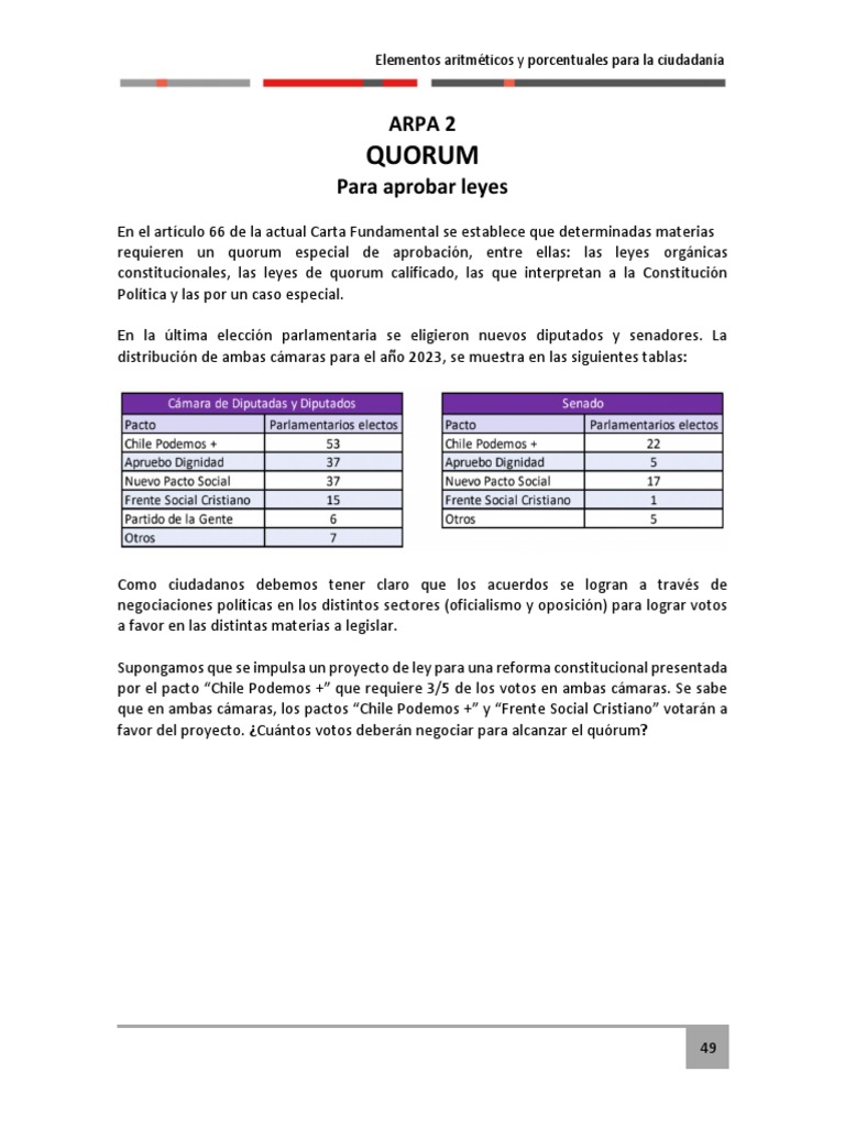 Quorum Calificado en Aprobación Legislativa | PDF
