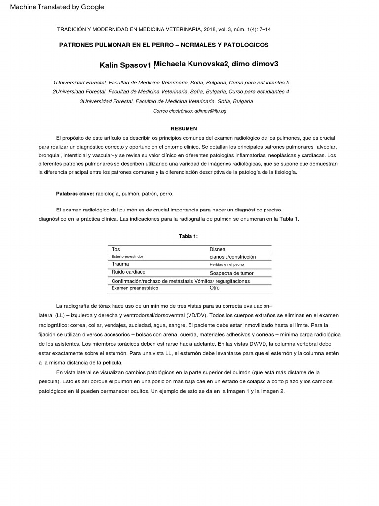 Patterns in Dog Radiography | PDF | Pulmón | Edema