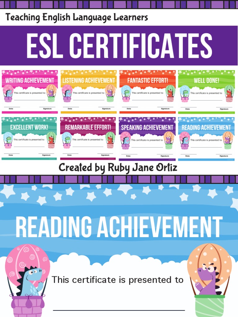 Esl Certificates: Teaching English Language Learners | PDF | English As