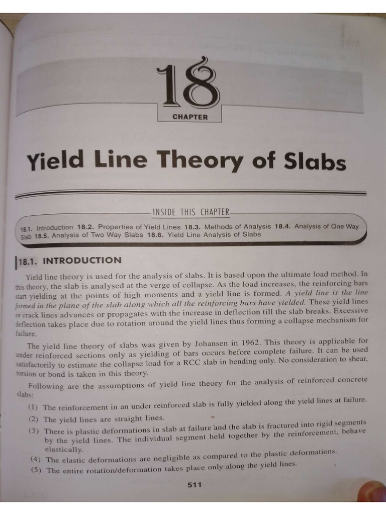 Yield line theory of slabs | PDF