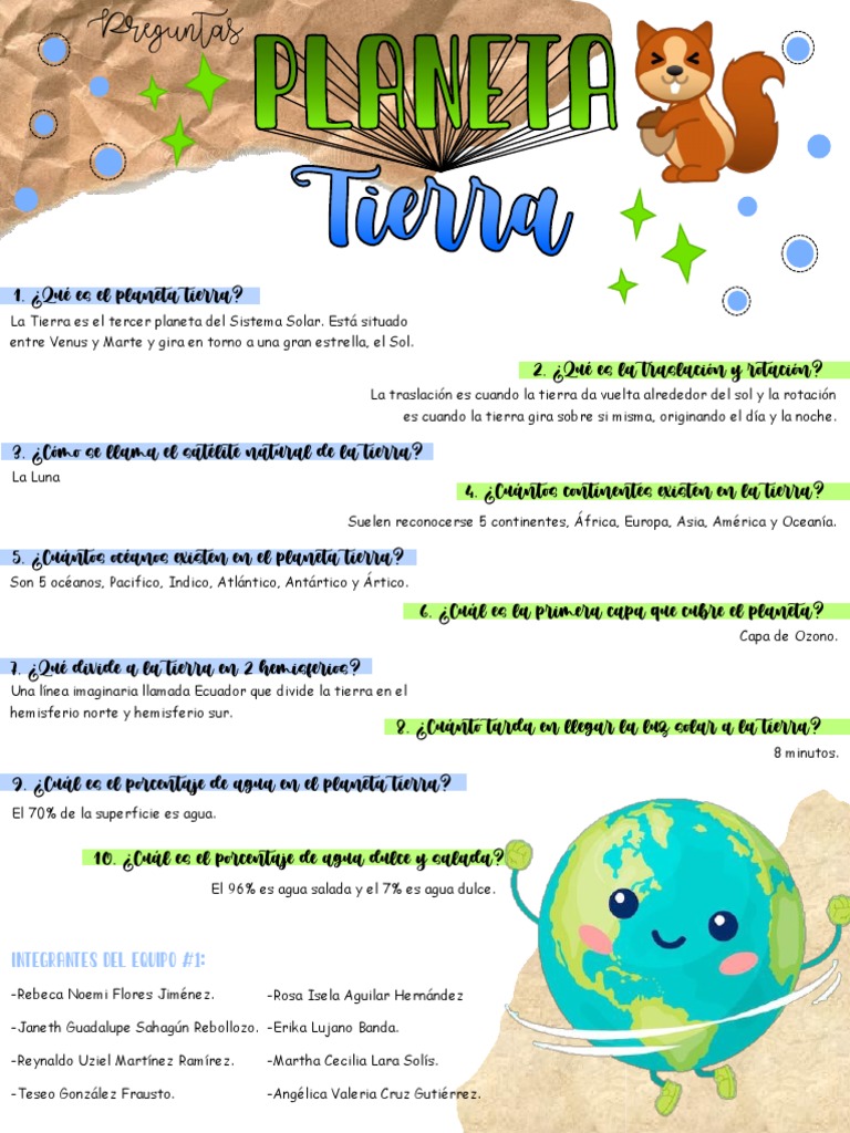 Datos Clave sobre el Planeta Tierra | PDF | Ciencias sociales | Ciencia ...
