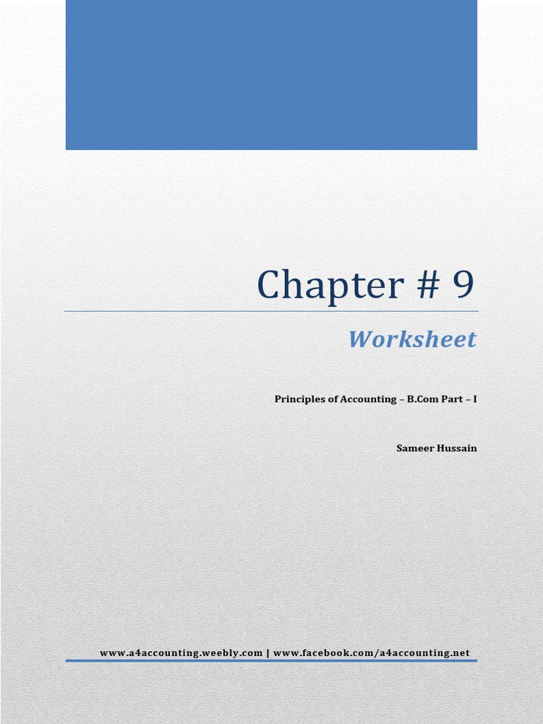 9 Worksheet | PDF | Debits And Credits | Expense