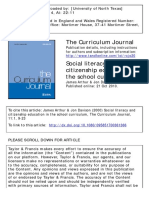 The Curriculum Journal: To Cite This Article: James Arthur & Jon Davison (2000) Social Literacy and