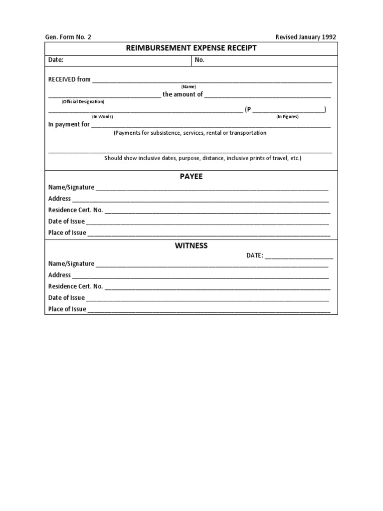 RER Form | PDF