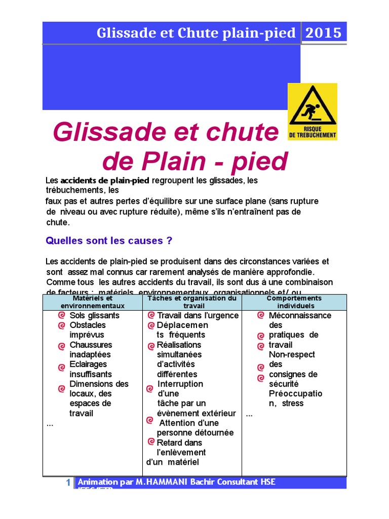 Glissade Et Trebuchement | PDF | Prophylaxie