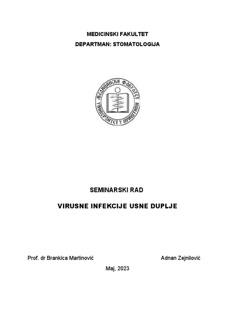 Medicinski stomatitis pdf
