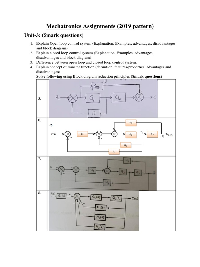 TE 2019 Mechatronics PDF Control Theory Electrical Engineering