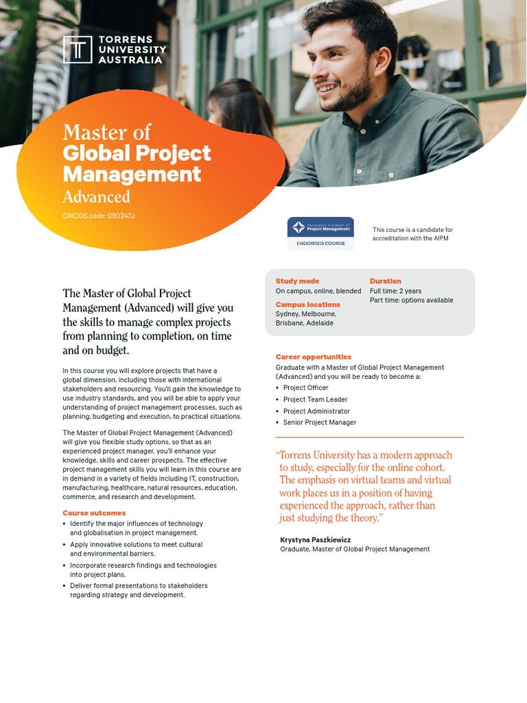 Torrens University Business Mgpma Course Flyer | PDF | Project ...