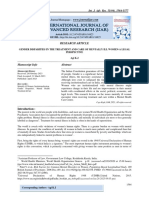 Gender Disparities in The Treatment and Care of Mentally Ill Women-A Legal Perspective