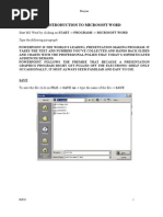 MS Word Handout and Exercises