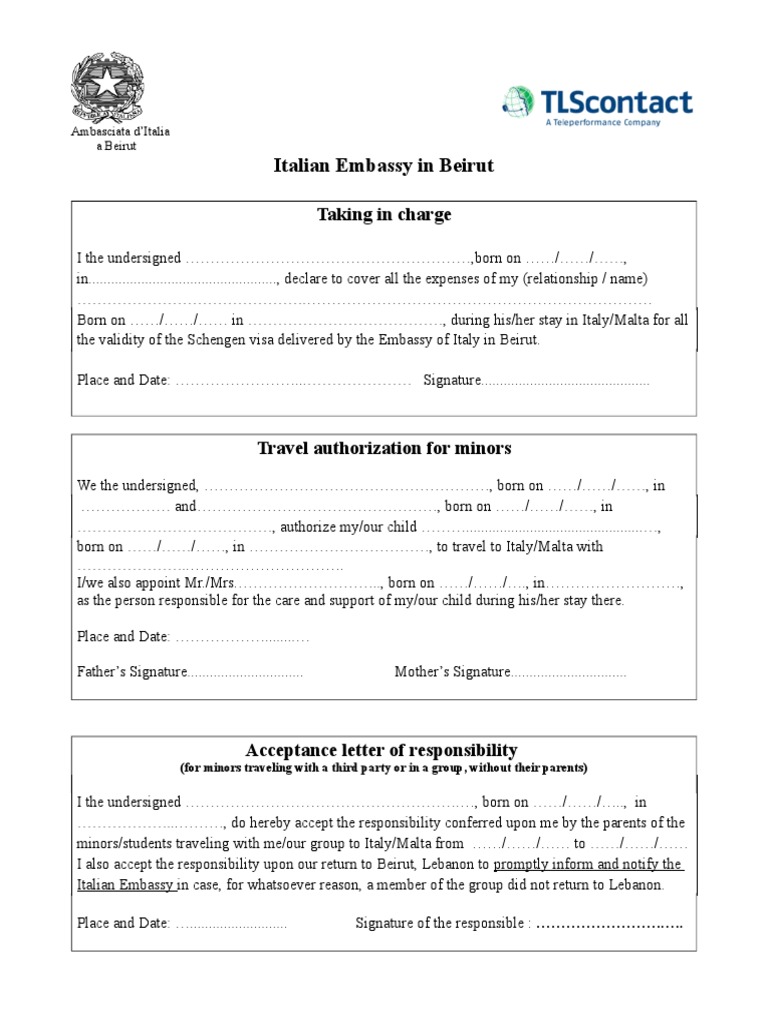 Taking in Charge Form (Notary) PDF