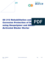 SS 212 Rehabilitation and Corrosion Protection of Sewers Using Geopolymer and Alkali-Activated Binder Mortar (V 2.0, CPDMS0031)