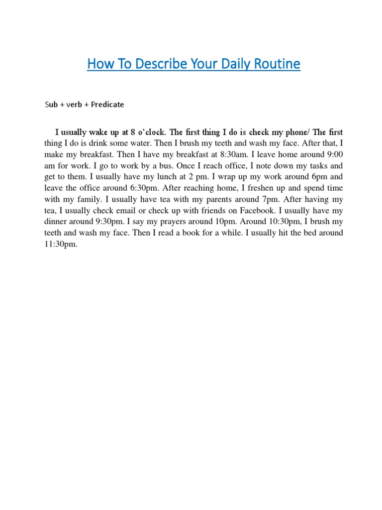 Lesson 05 describe your daily routine 1 pdf