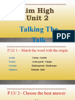 Unit 2 - Talking The Talk