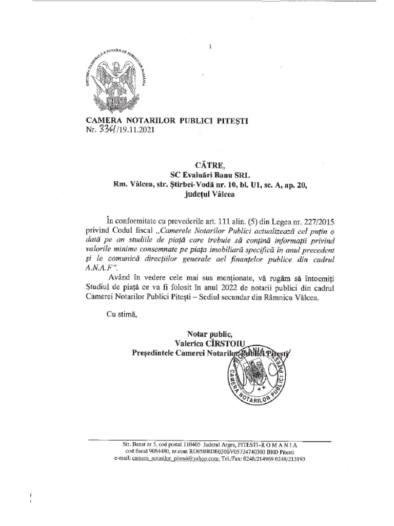 Studiu de Piata Valcea 2022 PDF