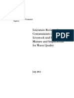 Literature Review of Contaminants in Livestock and Poultry Manure and Implications For Water Quality
