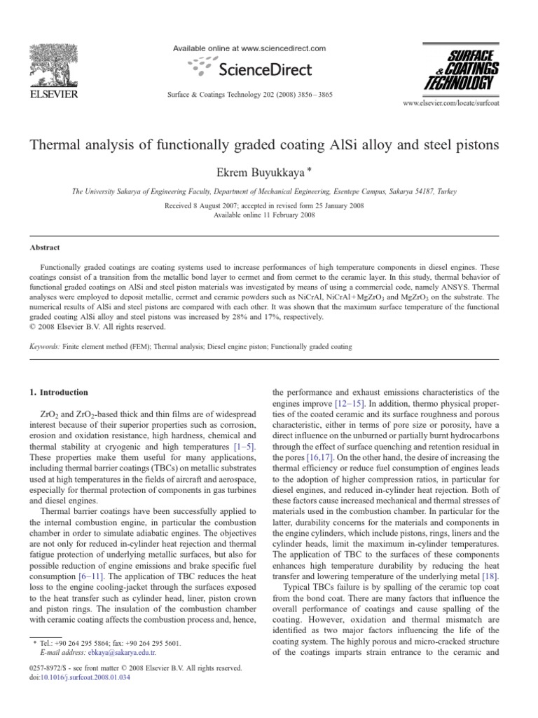 Thermal Analysis of Functionally Graded Coatings | PDF | Heat Transfer ...