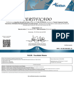 Certificado Evento Congresso Funções Executivas e Atividades Neuropsicomotoras em Sala de Aula