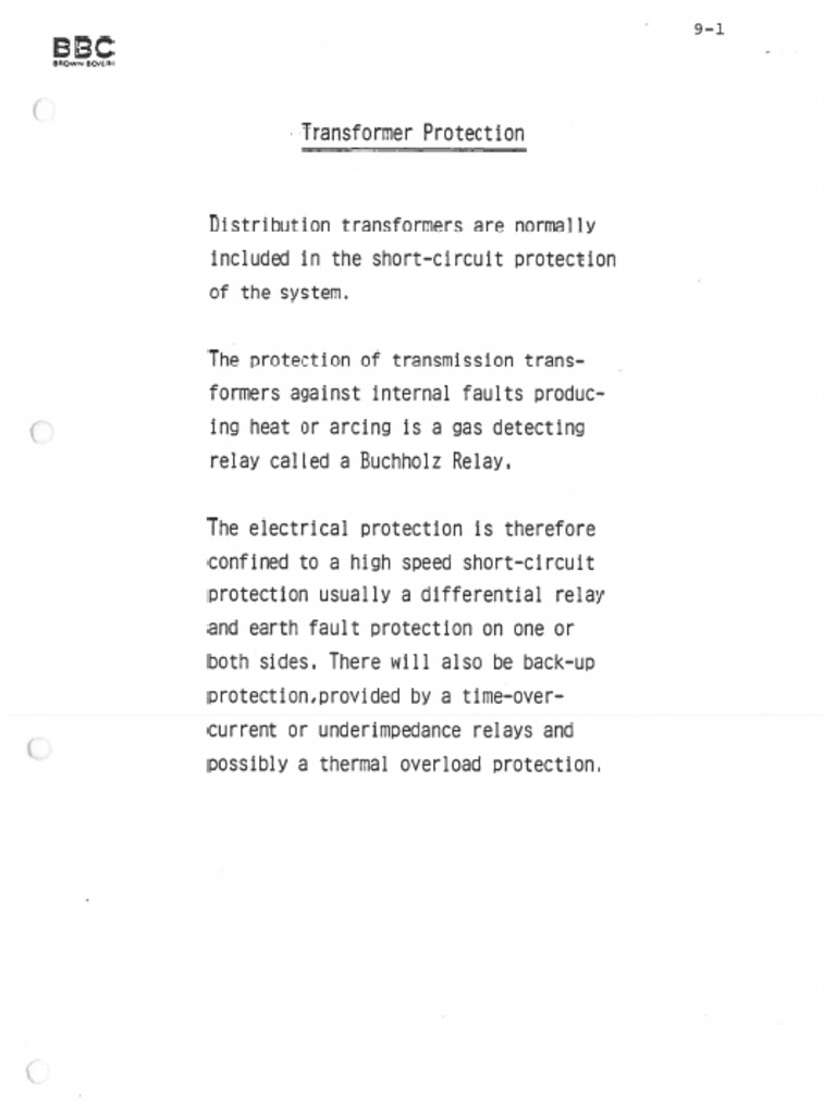 09 - Transformer Protection | PDF