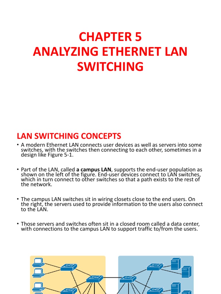 Chapter 5 Analyzing Lan Switching PDF Network Switch