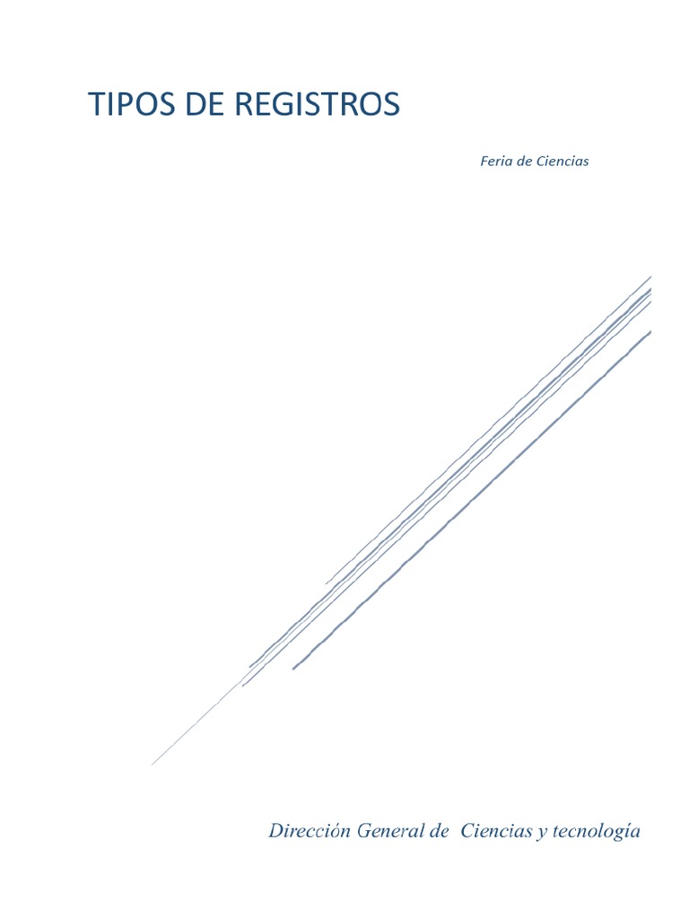 Tipos de Registros PDF Enseñando Experiencia