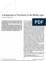 Reappraisal of Psychiatry in The Middle Ages
