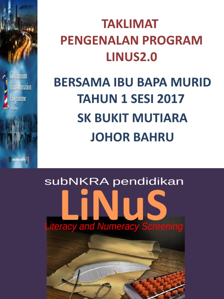 Program LINUS2.0 untuk Murid Tahun 1 | PDF | Seni & Disiplin Bahasa