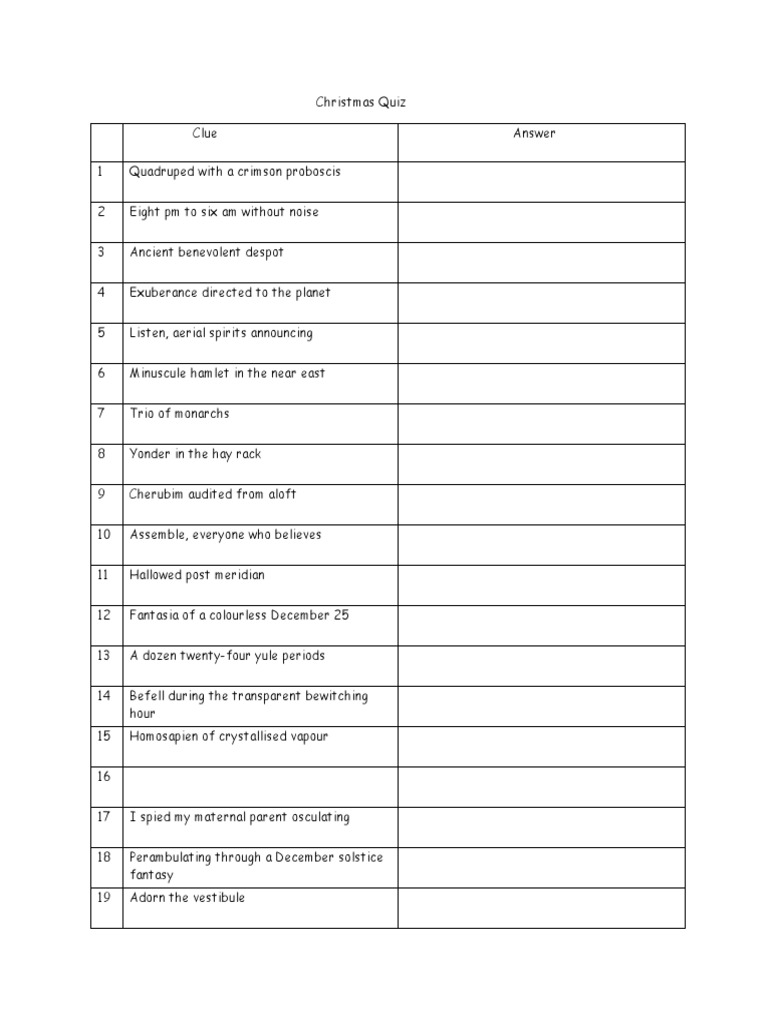 Christmas Quiz PDF