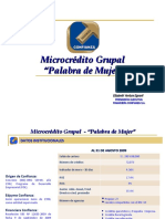 Microcredito Grupal Palabra de Mujer - 25 09 09