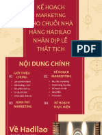 Kế hoạch MKT Hadilao