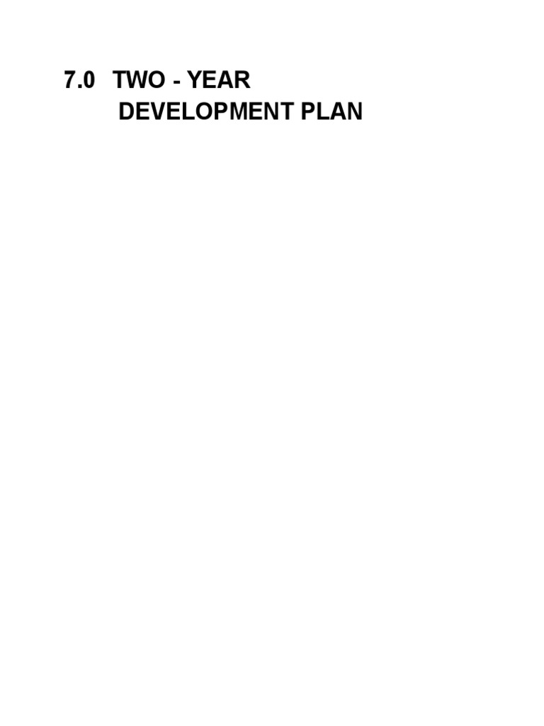 7.0 Two-Year Development Plan | PDF | Fraternities And Sororities