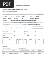 Employee Application Form