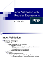 Input Validation With Regular Expressions