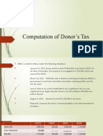 Computation of Donors Tax