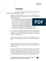 Nota Informativa 14 de Septiembre