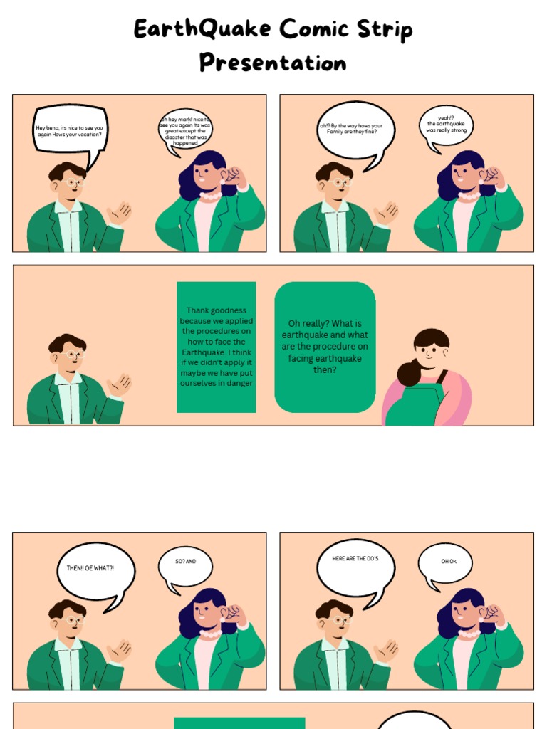 Earthquake Preparedness Comic Strip | PDF | Seismology | Earthquakes