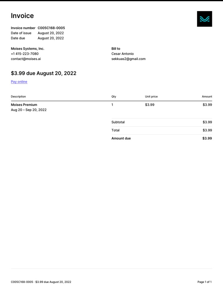 Moises Invoice C005C1680005 PDF