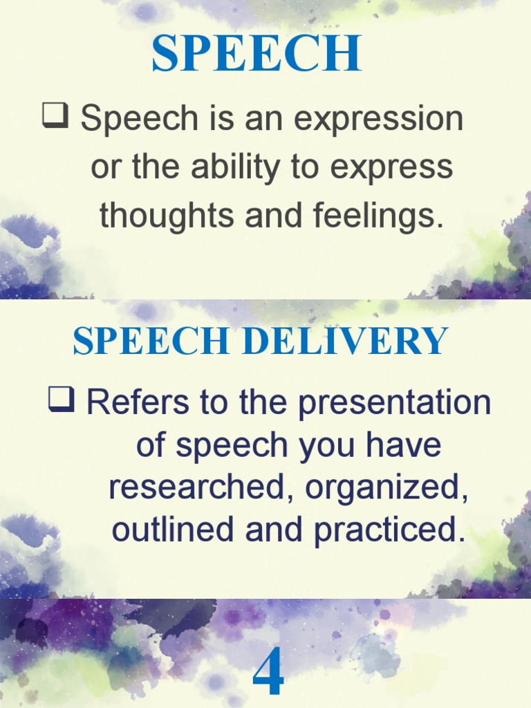 kinds of speeches according to delivery
