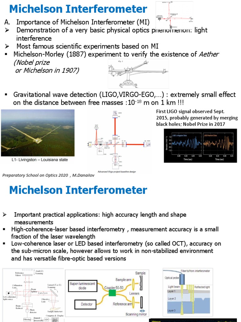 Michelson Interferometer Laboratory Guide | PDF | Interferometry ...
