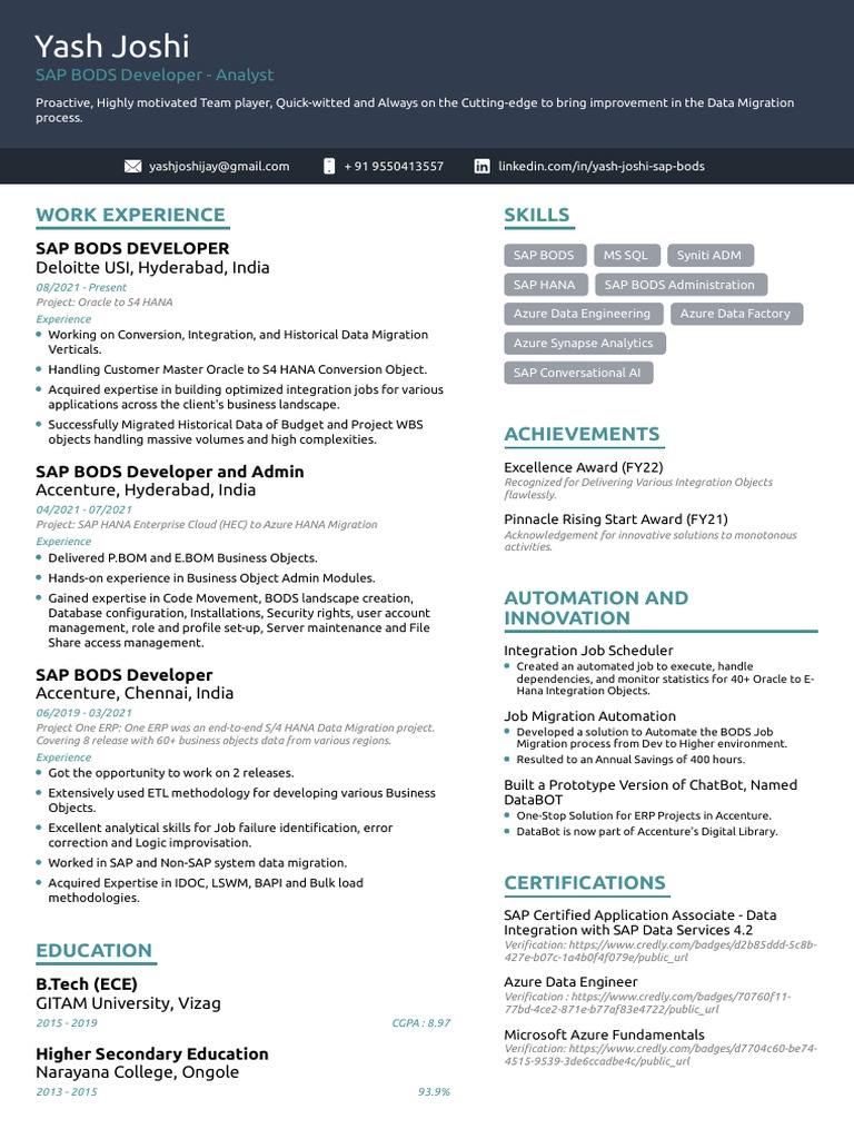 SAP BODS Developer | PDF