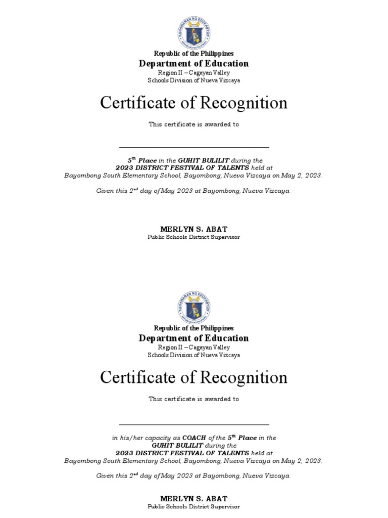 Certificates Dfot | PDF