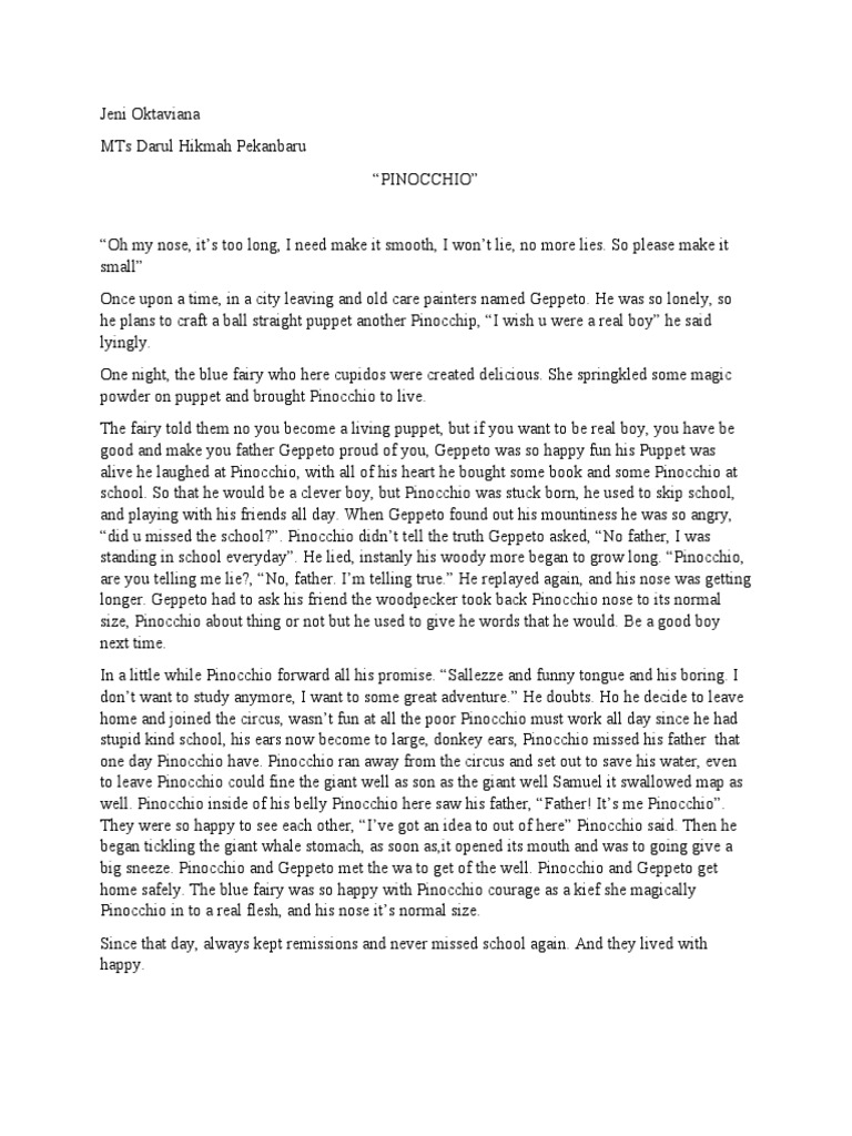 Script Pinocchio | PDF