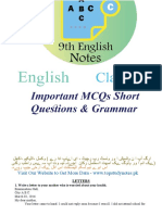 9th English Latters & Compassion Paragraph Notes