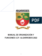Manual Organizacion y Funciones Mof Algarrobos 2022